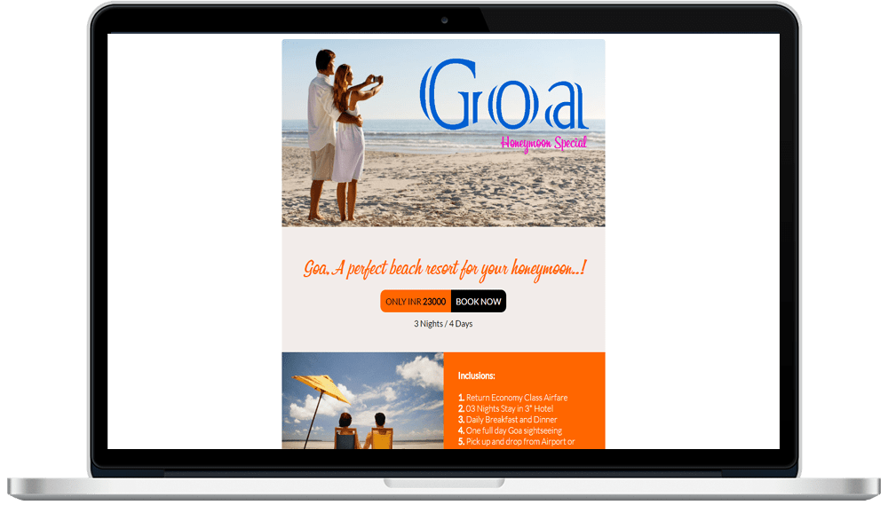 Tour Travel HTML Mailer Designing