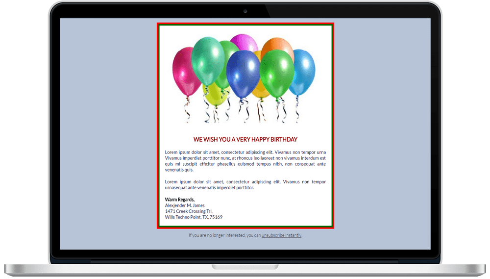 Birthday Responsive HTML Email Template