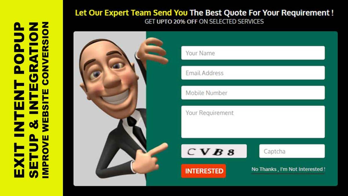 Exit Intent Popup & Integration